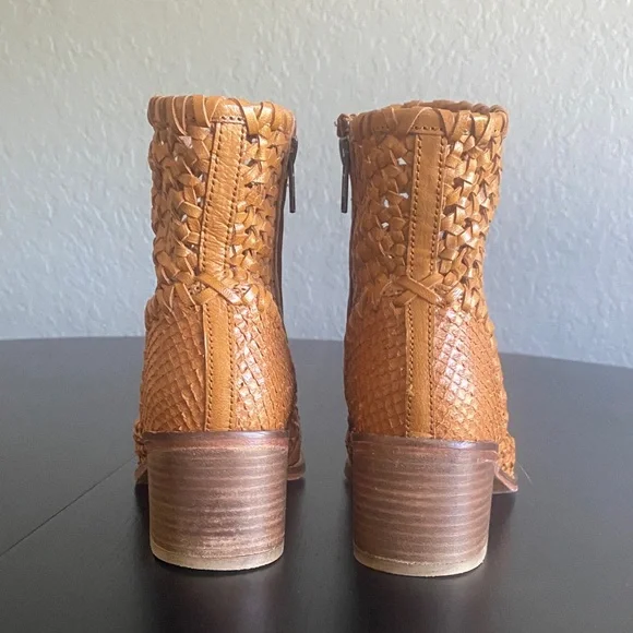 Free People Woven Tan Ankle Boots - Picture 5 of 7